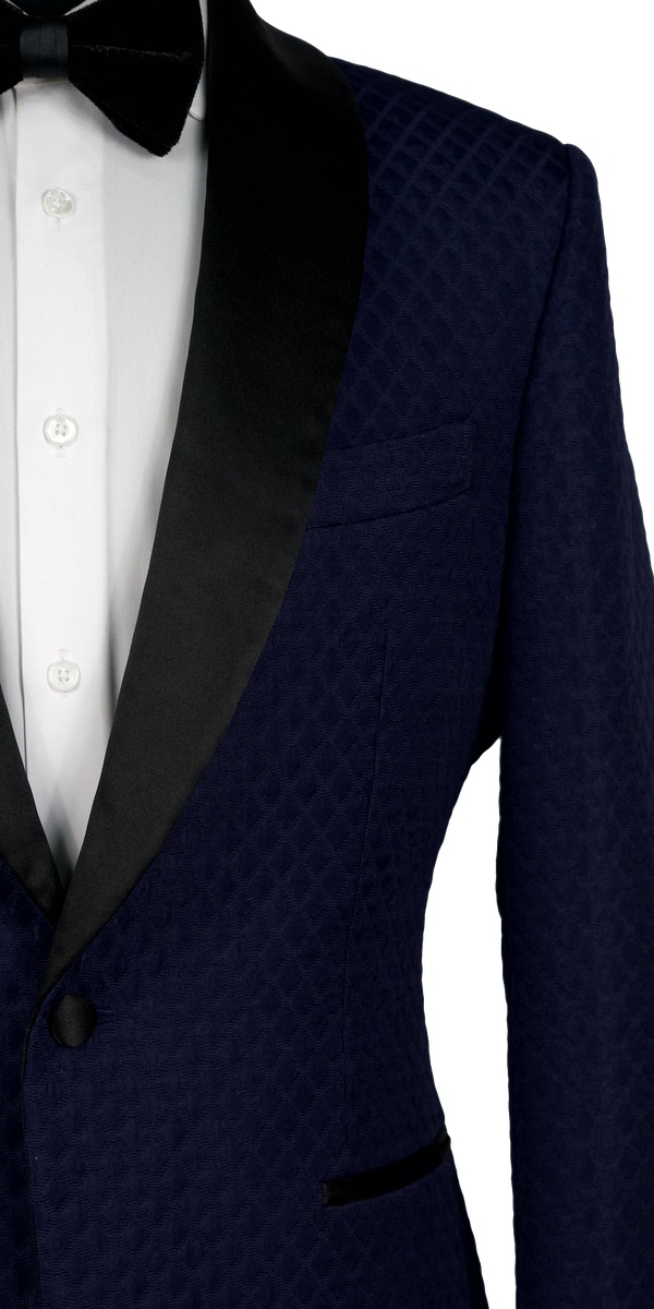 Blue Diamond Jacquard Tuxedo