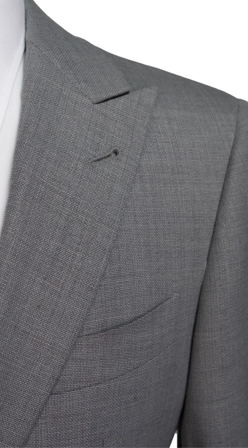 Metallic Gray Plain Weave Suit