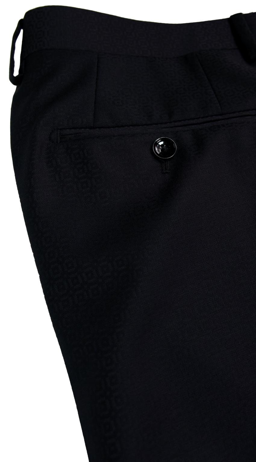 Black Circular Texture Suit