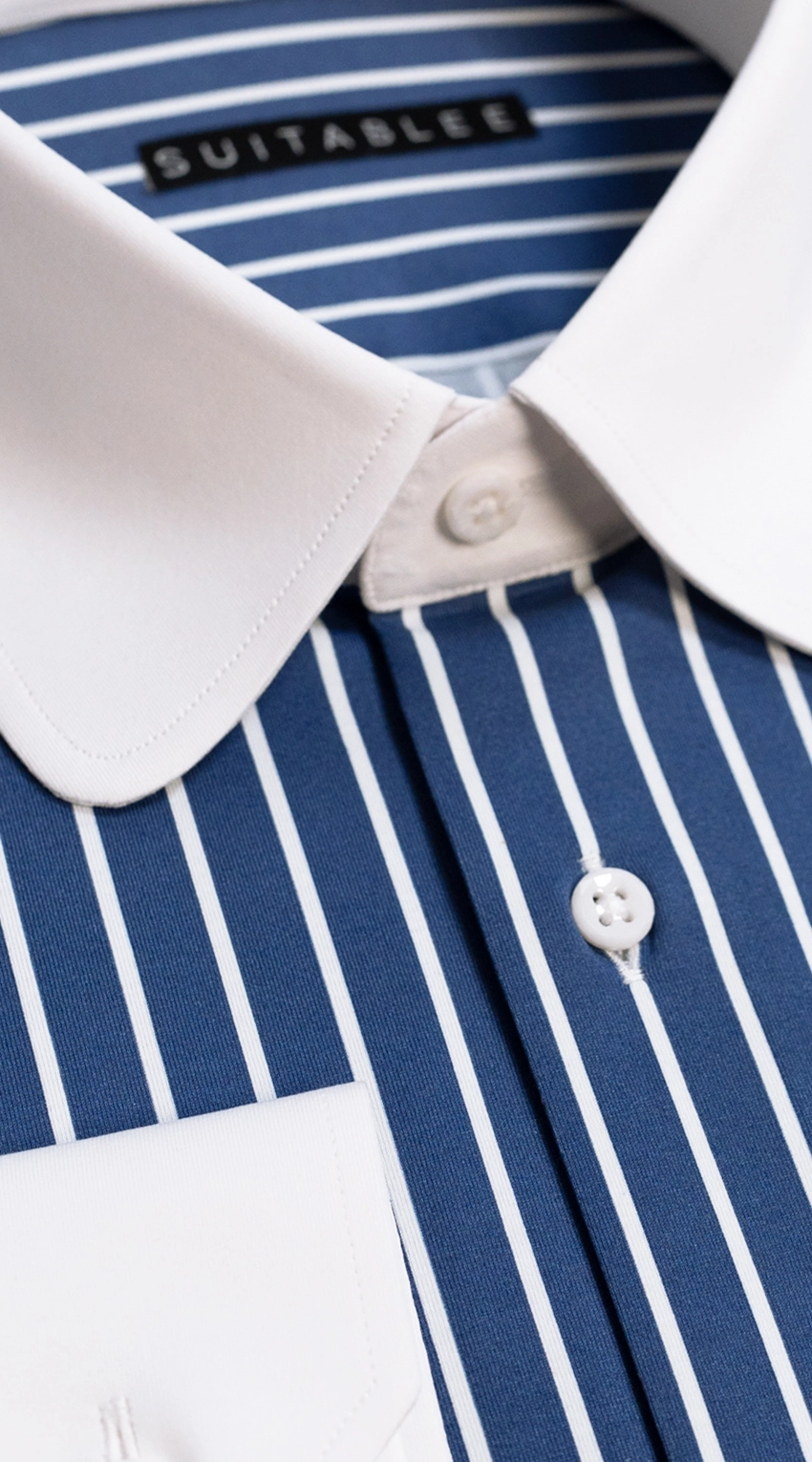 Chemise Habillée Rayures Bleues Marines