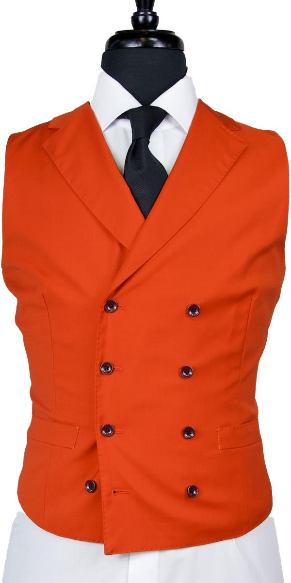 Blaze Orange Wool Suit