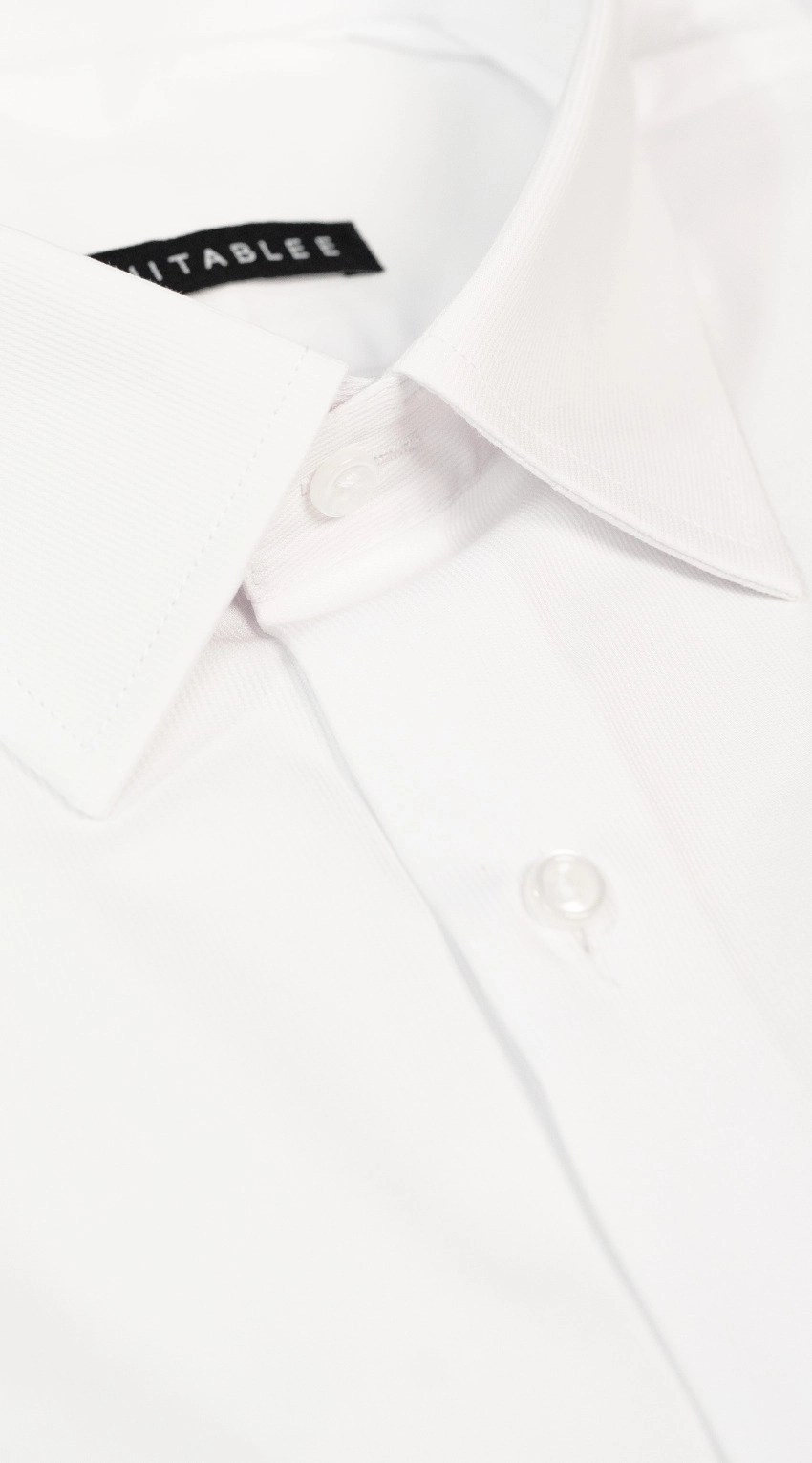 White Pique Dress Shirt