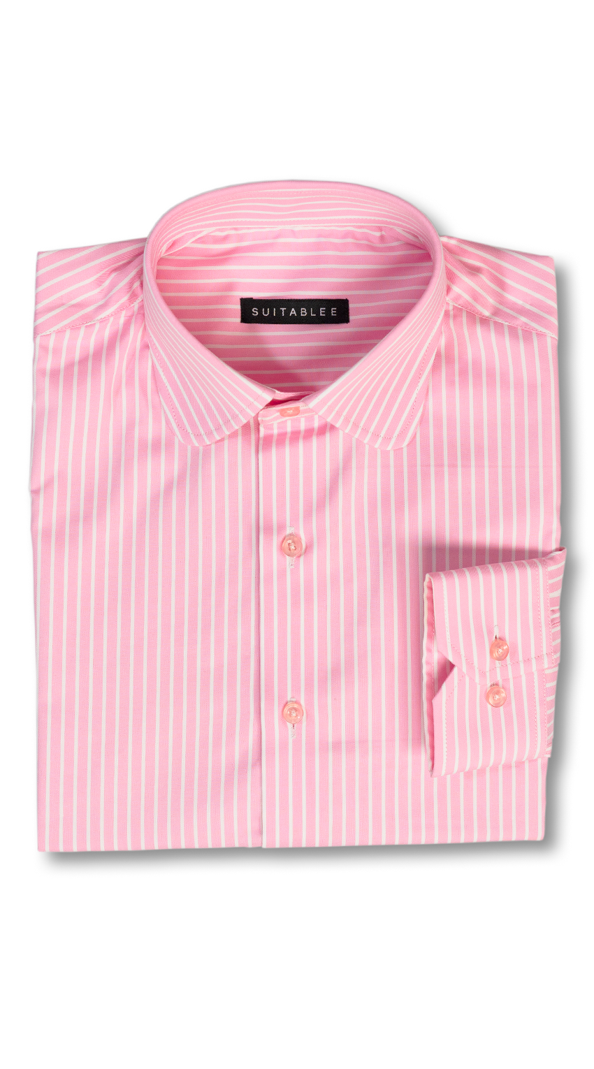 Chemise Rayures Rose et Blanche