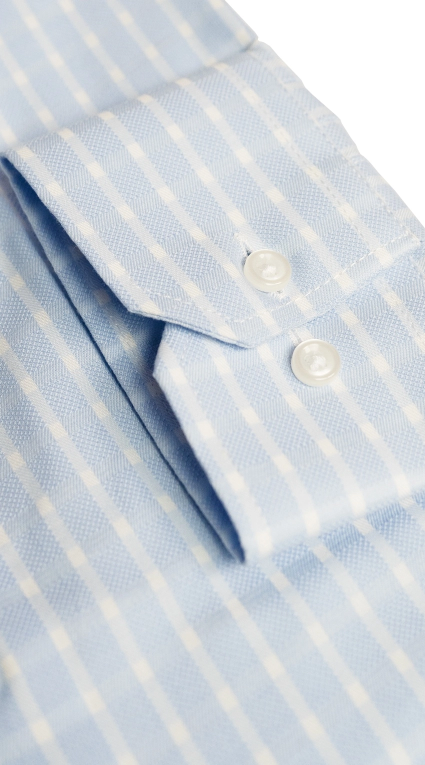 Sky Blue Checkered Dress Shirt