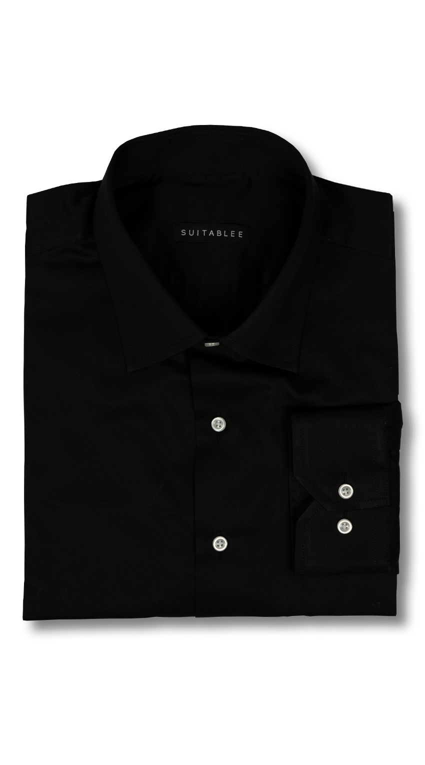 Solid Black Dress Shirt