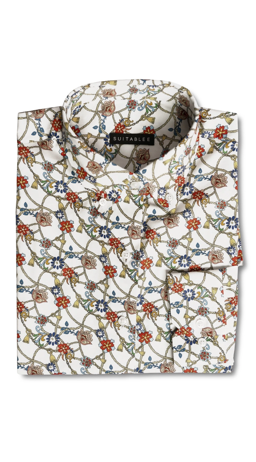 Floral String Dress Shirt