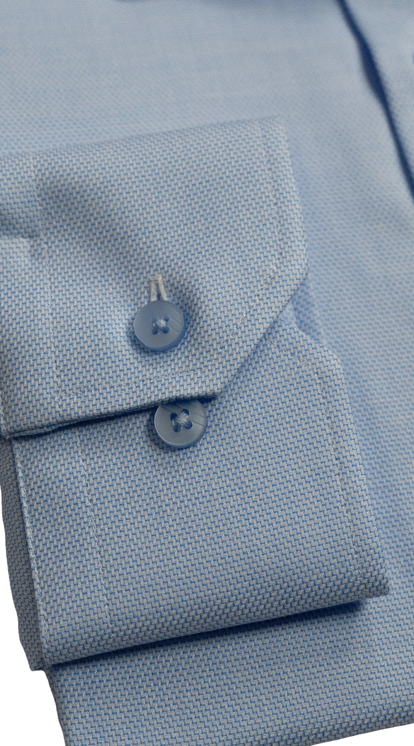 Chemise Habillée Bleu Ciel Motif Chevron