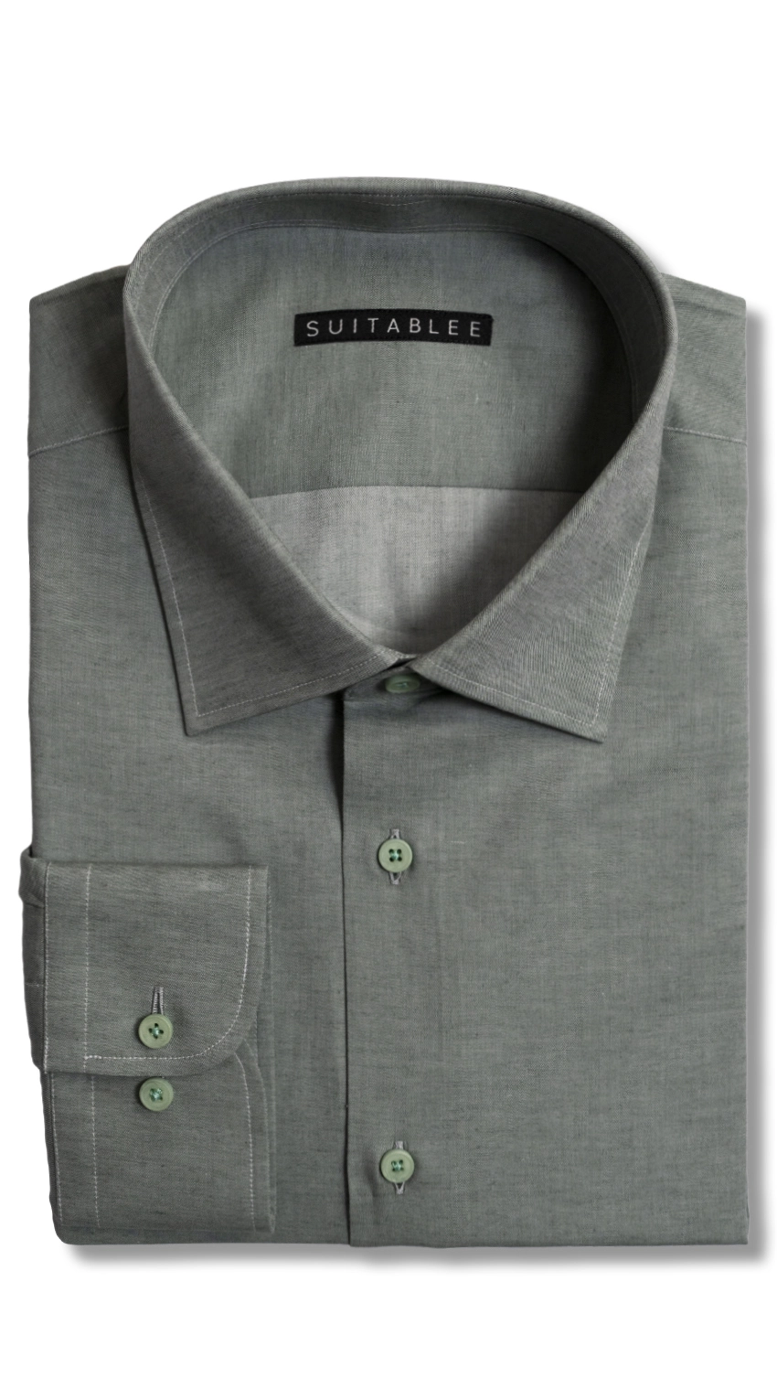 Olive Green Dress Shirt