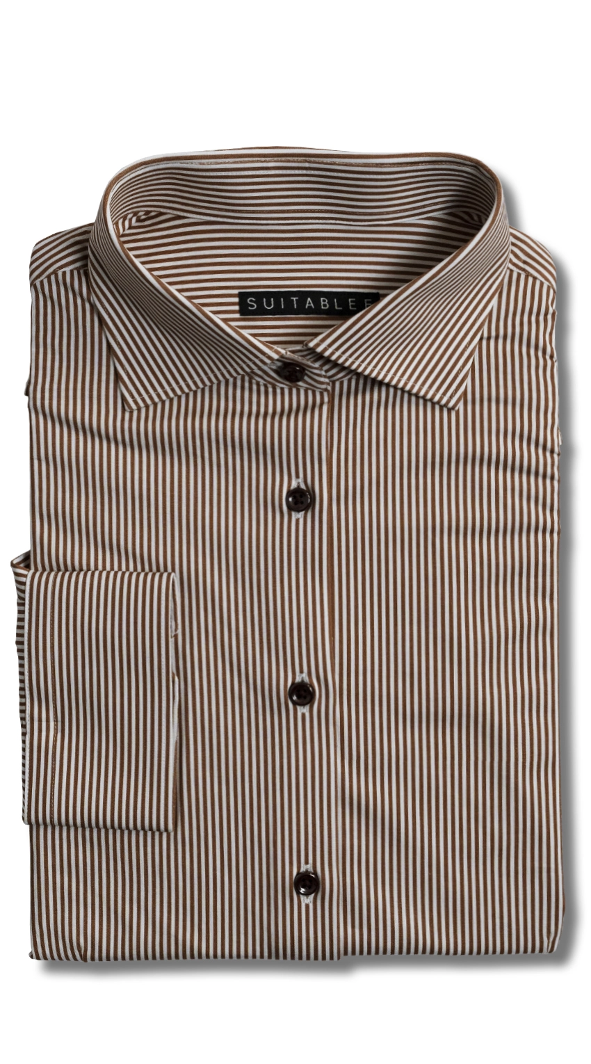 Cinnamon Stripe Dress Shirt