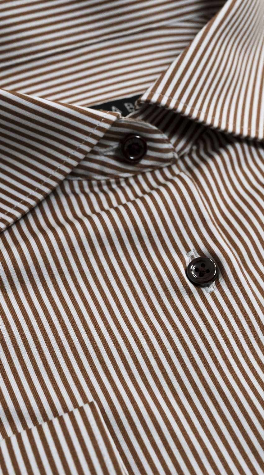 Cinnamon Stripe Dress Shirt