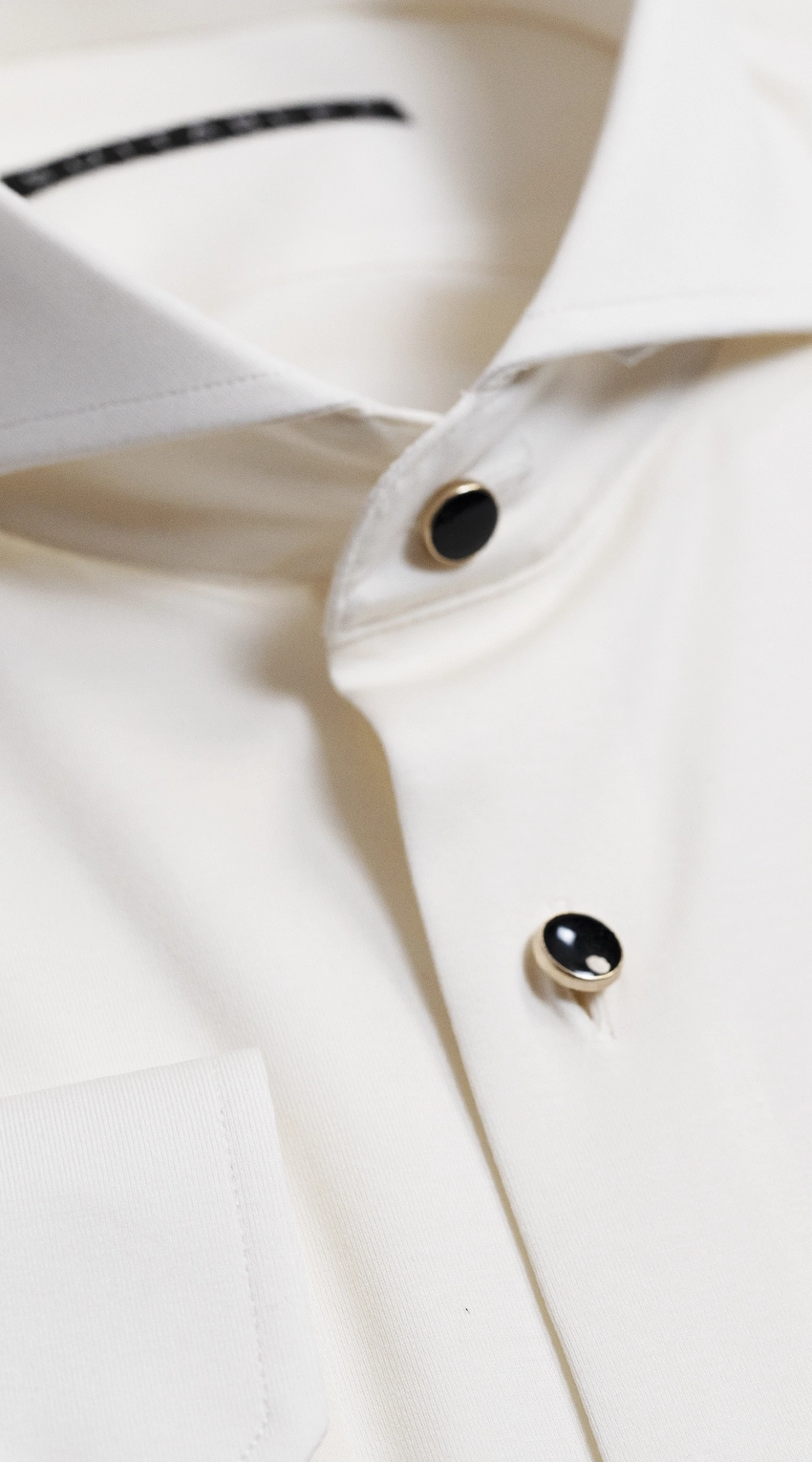 Ivory Soft-Touch Stretch Dress Shirt