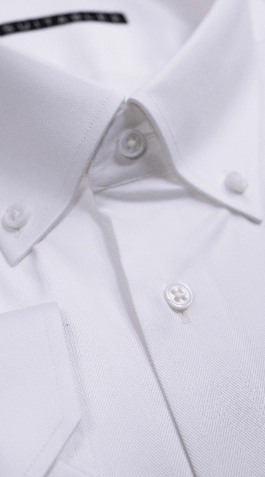 Chemise Habillée Blanche Chevrons