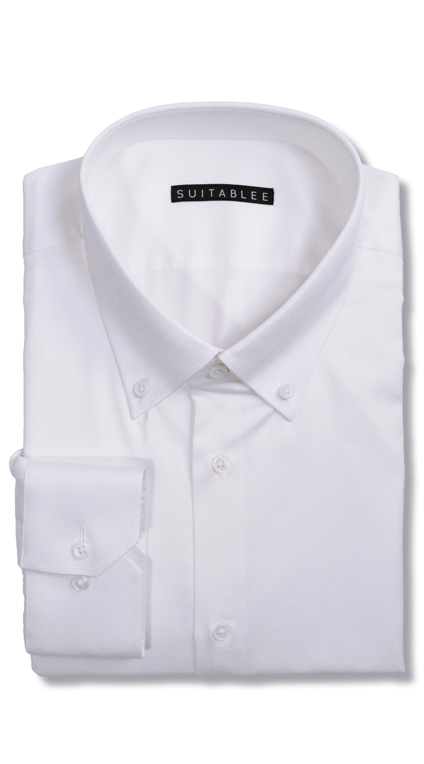Chemise Habillée Blanche Chevrons