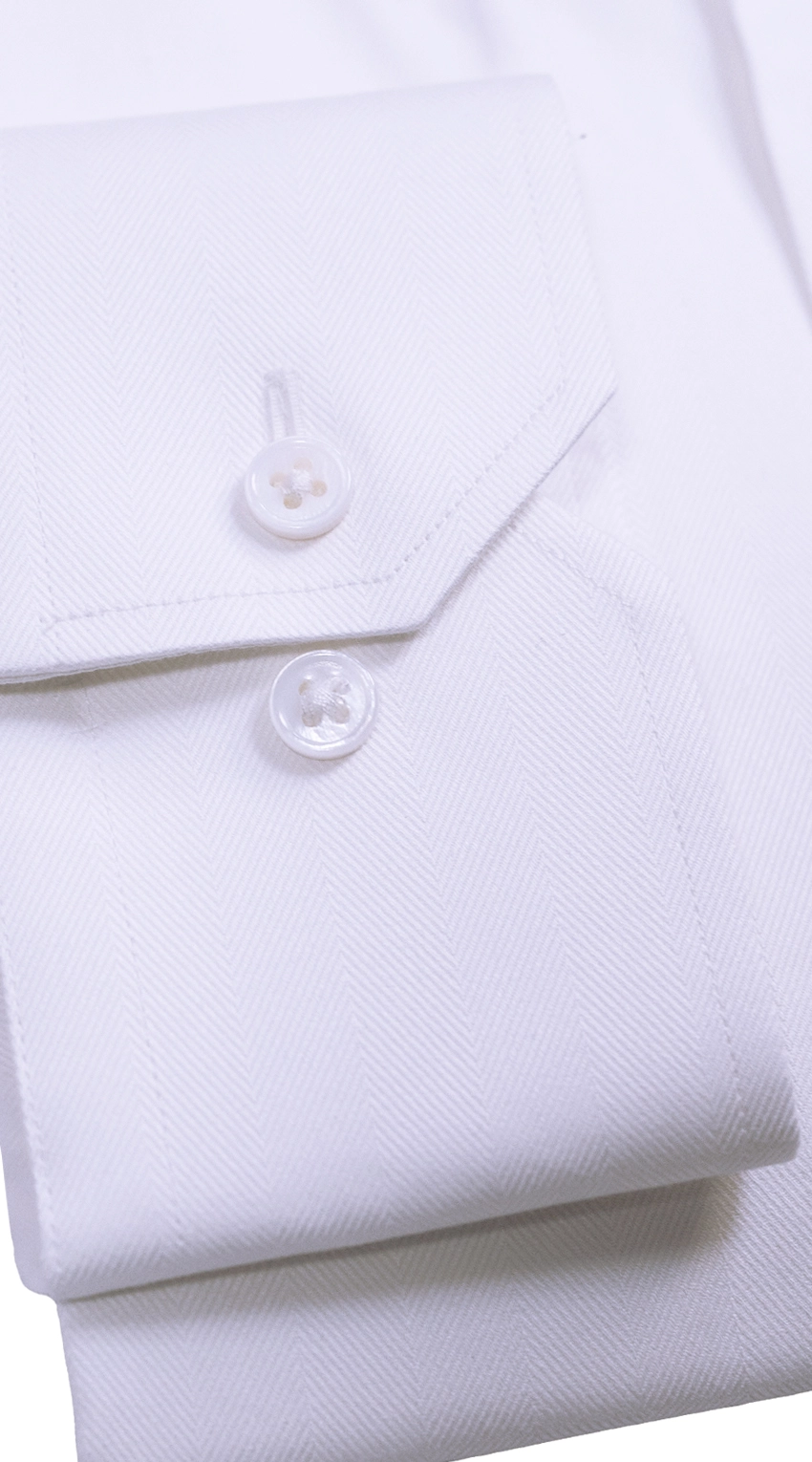 Chemise Habillée Blanche Chevrons