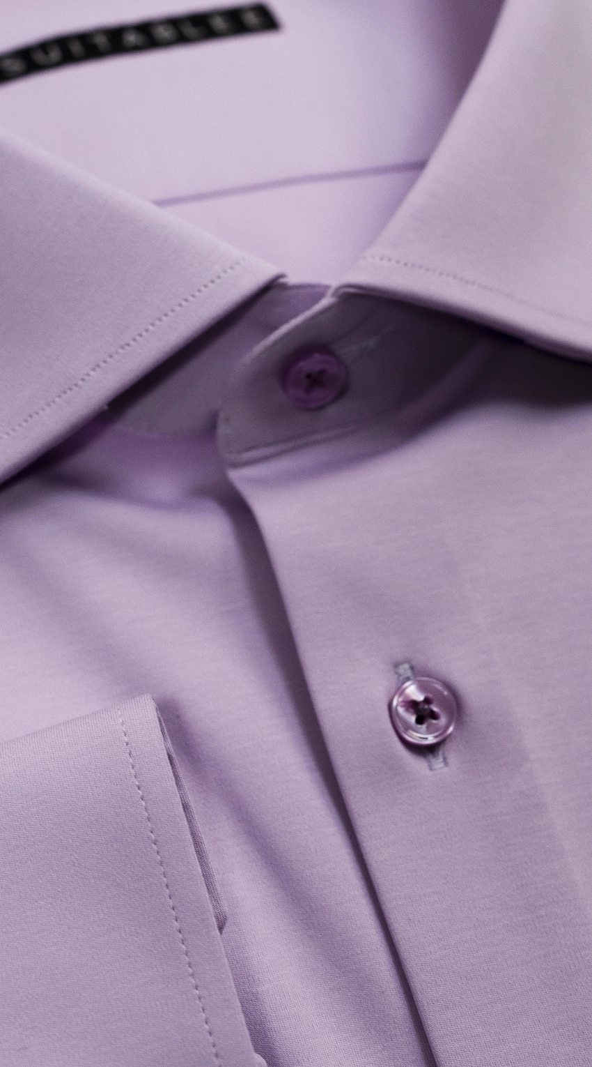 Chemise Habillée Lilas Stretch Ultra-Doux