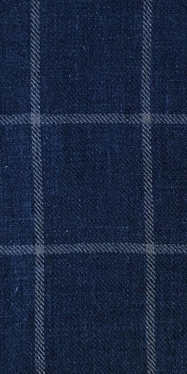 Navy Blue Windowpane Suit