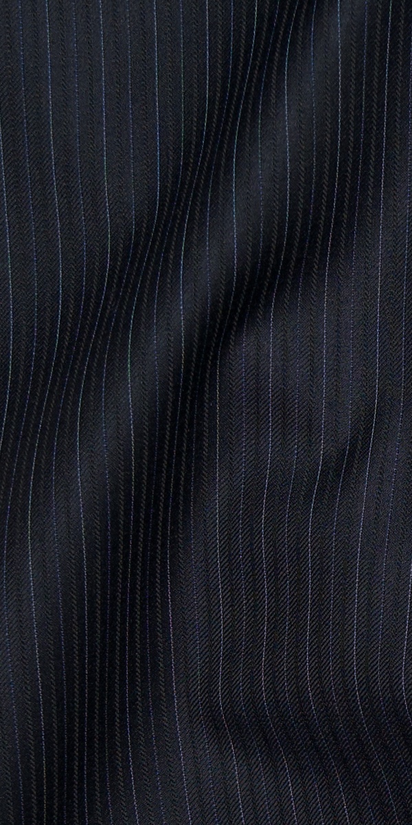 Denim Blue Pinstripe Wool Suit