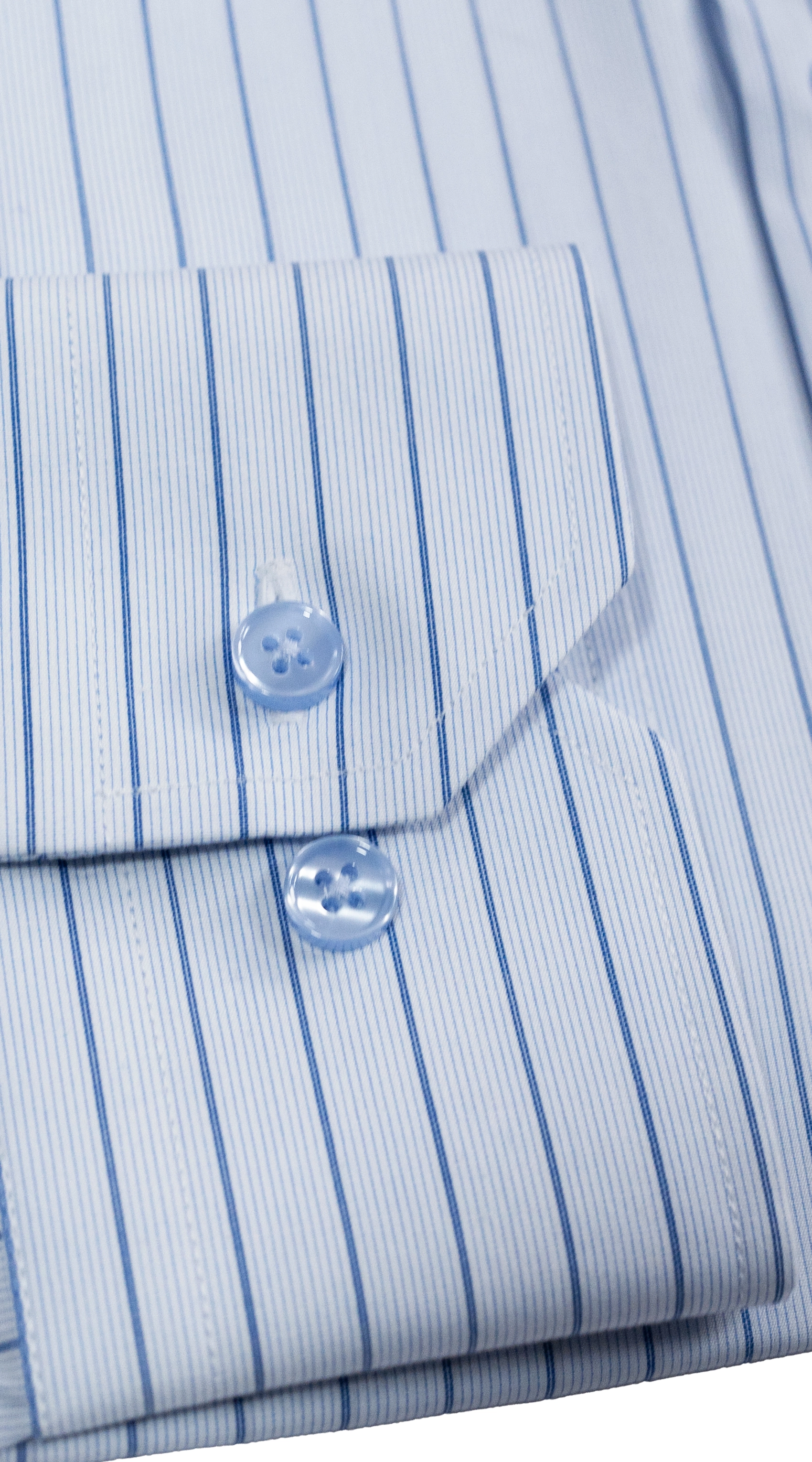 Chemise Habillée Blanche Rayures Bleues