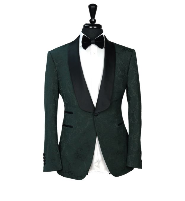 Deep Green Jacquard Tuxedo