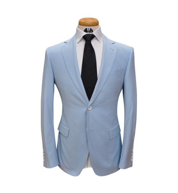 powder blue wool coat