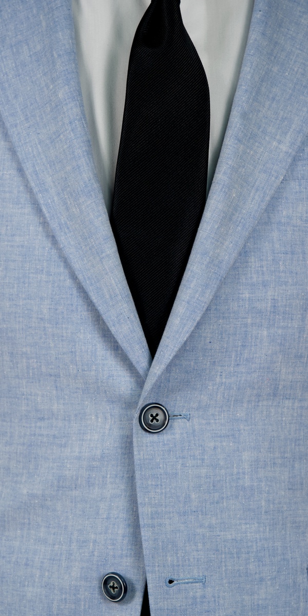 Baby Blue Linen Suit by SUITABLEE